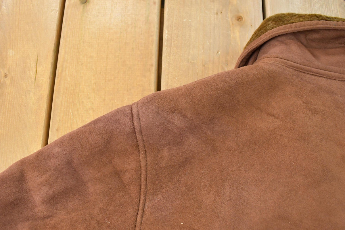 Vintage 1990s Massimo Faux Shearling Coat Men's Medium from propervintagecanada