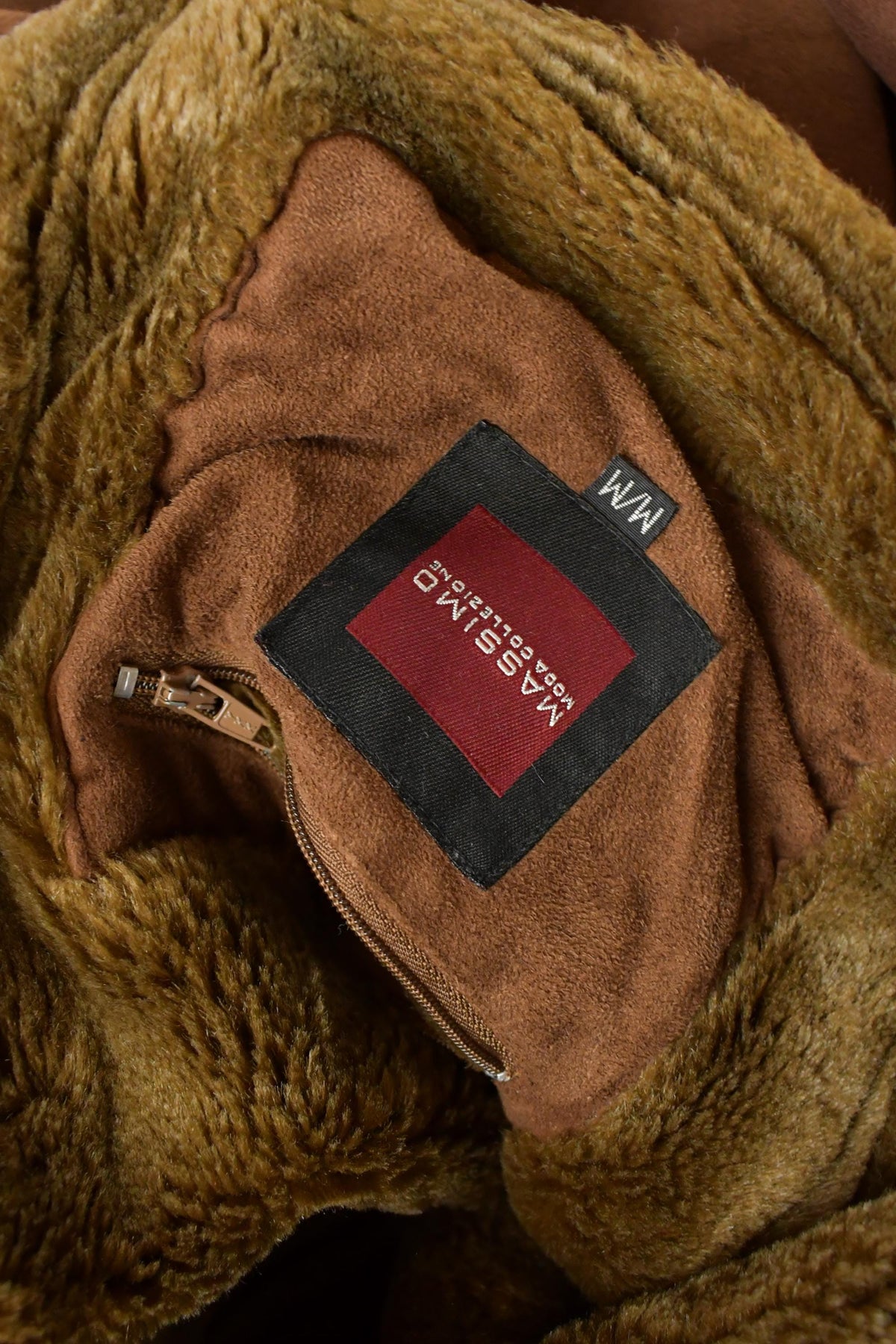 Vintage 1990s Massimo Faux Shearling Coat Men's Medium from propervintagecanada