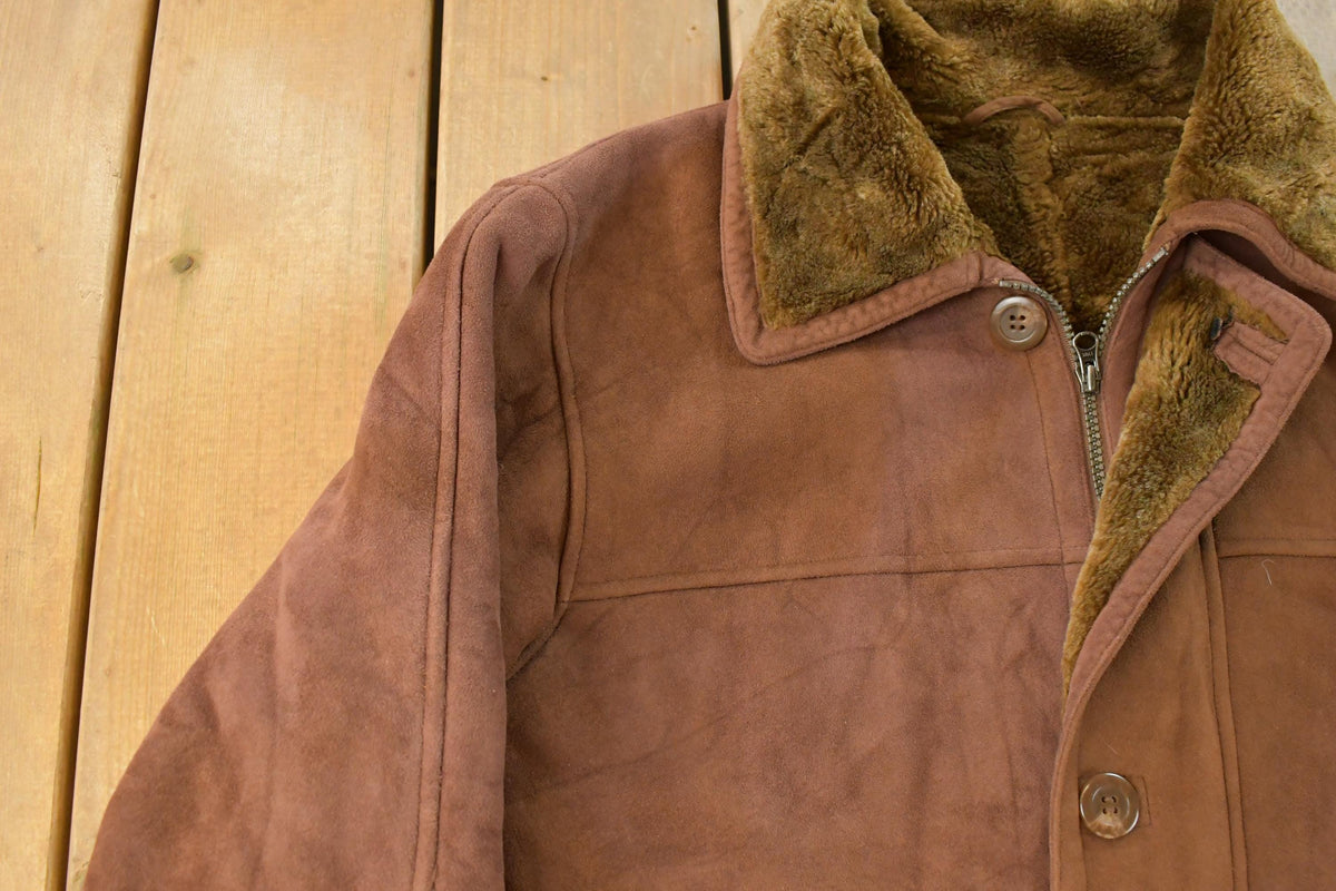 Vintage 1990s Massimo Faux Shearling Coat Men's Medium from propervintagecanada