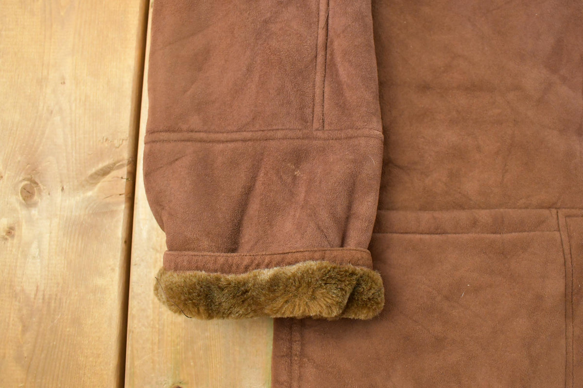 Vintage 1990s Massimo Faux Shearling Coat Men's Medium from propervintagecanada