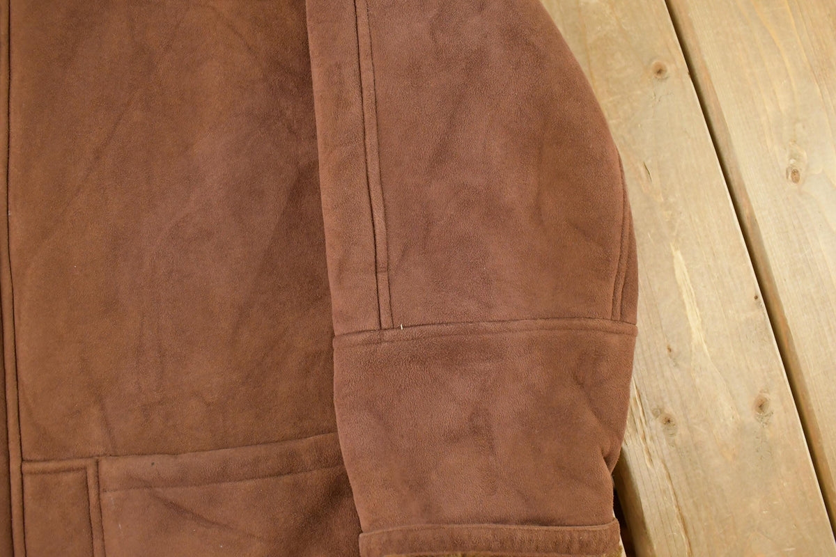 Vintage 1990s Massimo Faux Shearling Coat Men's Medium from propervintagecanada