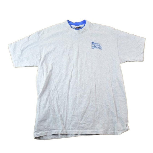 Vintage 1990s Masters Siding And Insulation Souvenir Single Stitch Double Collar Graphic Print T-Shirt Made In Men's XL from propervintagecanada