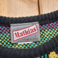 Vintage 1990s Mathias Knitted Floral Crewneck Sweater Men's Small from propervintagecanada