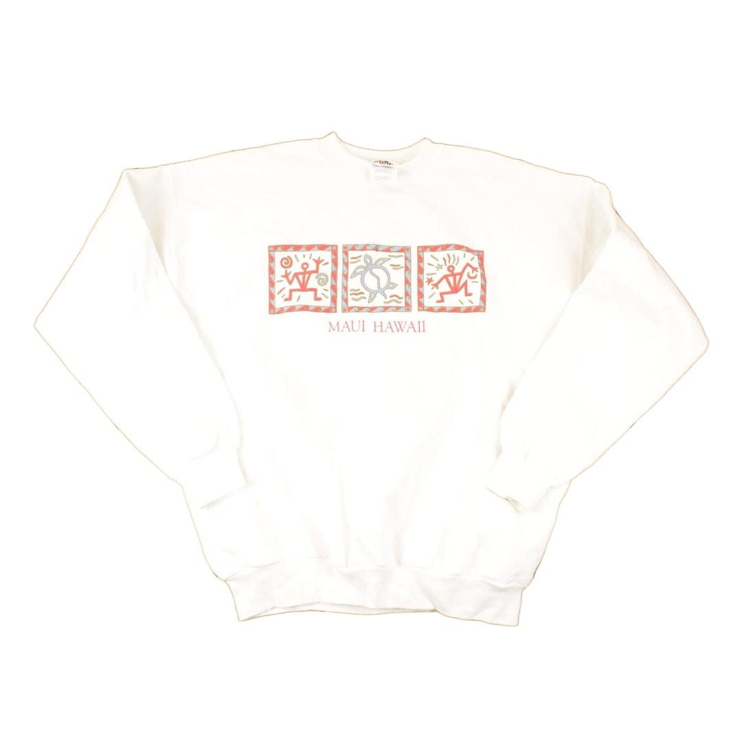 Vintage 1990s Maui Hawaii Graphic Print Crewneck Sweatshirt Men's L from propervintagecanada