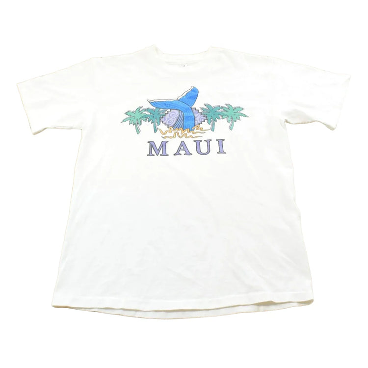 Vintage 1990s Maui Hawaii Whale Animal Graphic T-Shirt Mens L from propervintagecanada