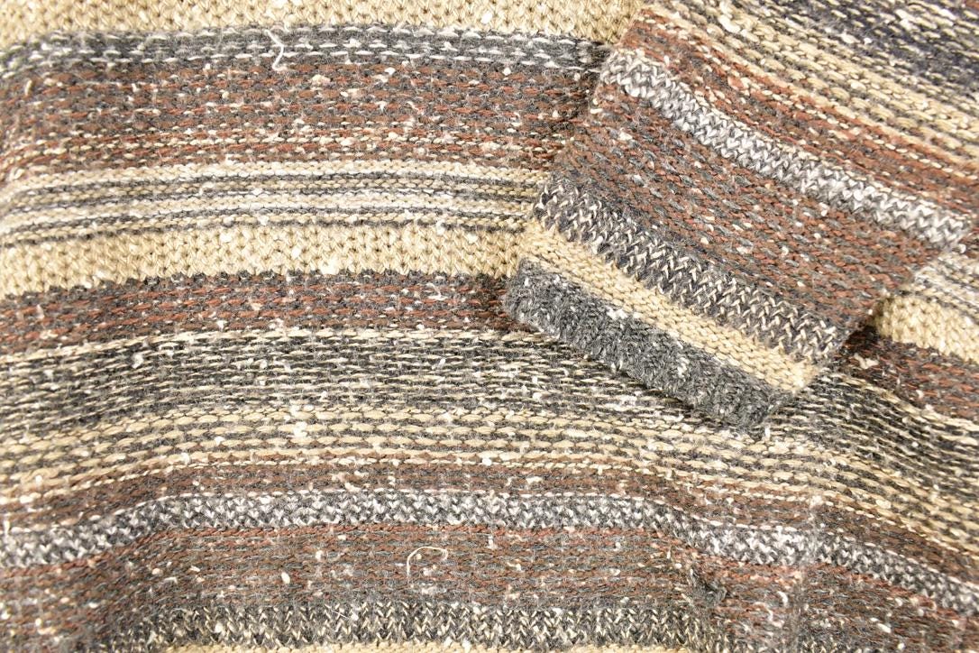 Vintage 1990s Maurices Mens Quarter Button Striped Knit Sweater Men's L from propervintagecanada
