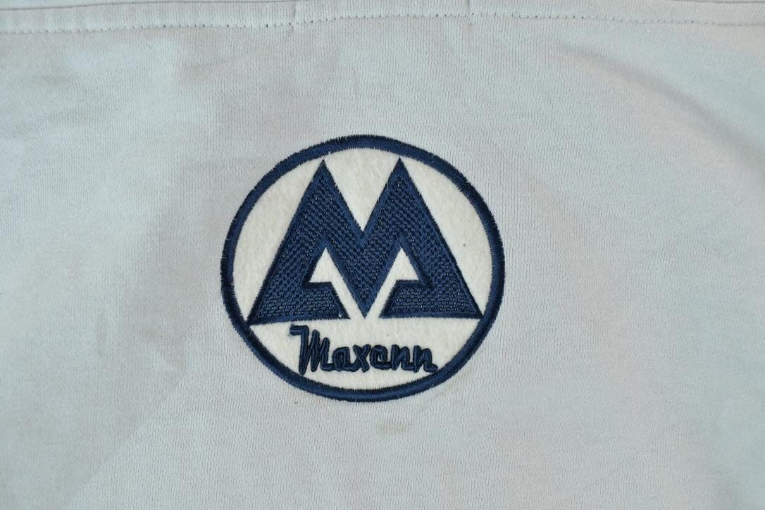 Vintage 1990s Maxenn Athletic 88 Graphic Hoodie Vest Men's Large from propervintagecanada