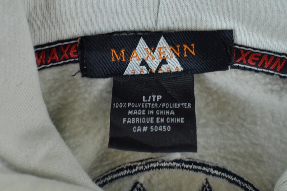 Vintage 1990s Maxenn Athletic 88 Graphic Hoodie Vest Men's Large from propervintagecanada