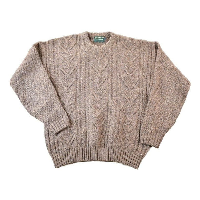 Vintage 1990s Mcadam Knit Wear Abstract Pattern Crewneck Sweater Made In Scotland Men's Large from propervintagecanada