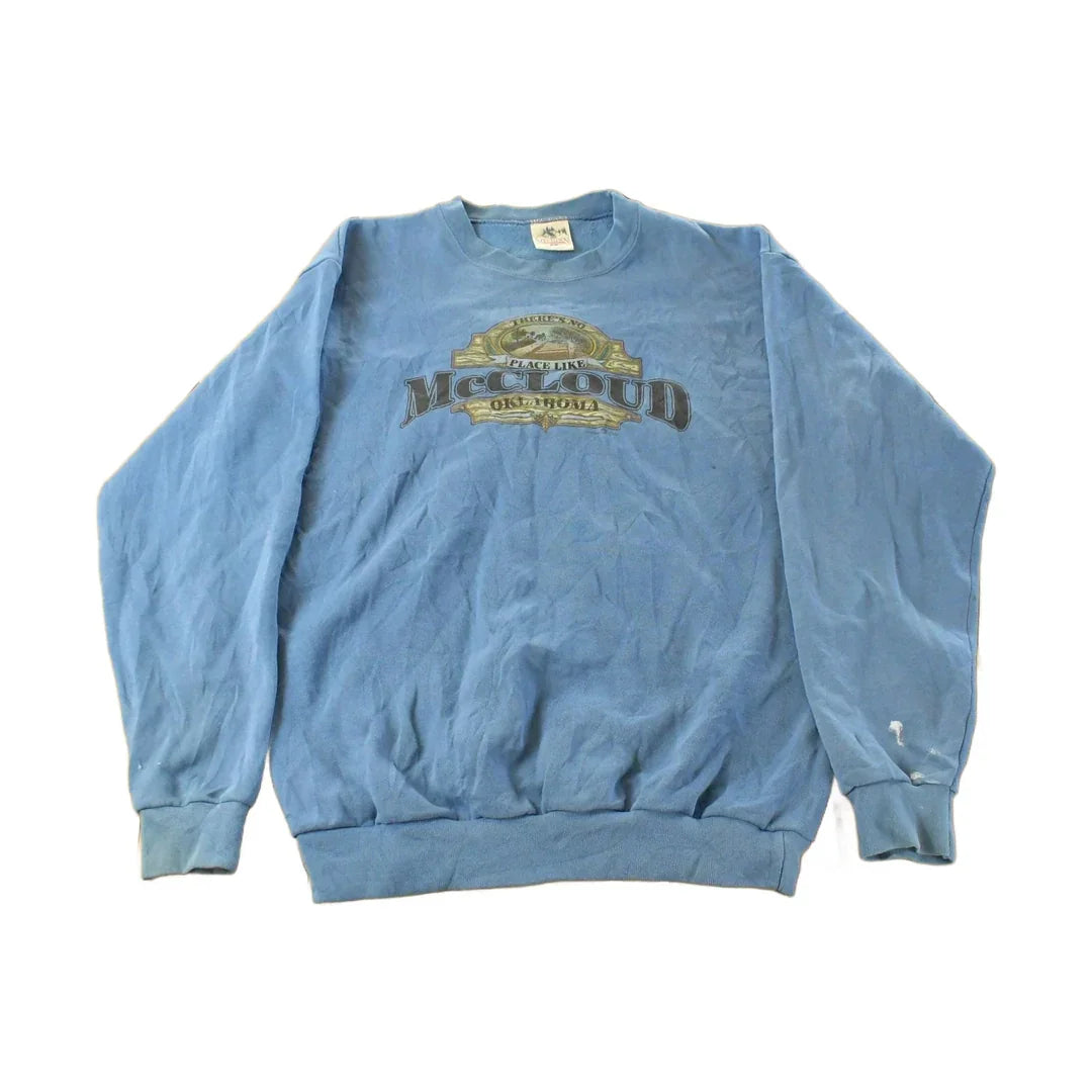 Vintage 1990s McCloud Oklahoma Souvenir Crewneck Sweatshirt Men's Large from propervintagecanada