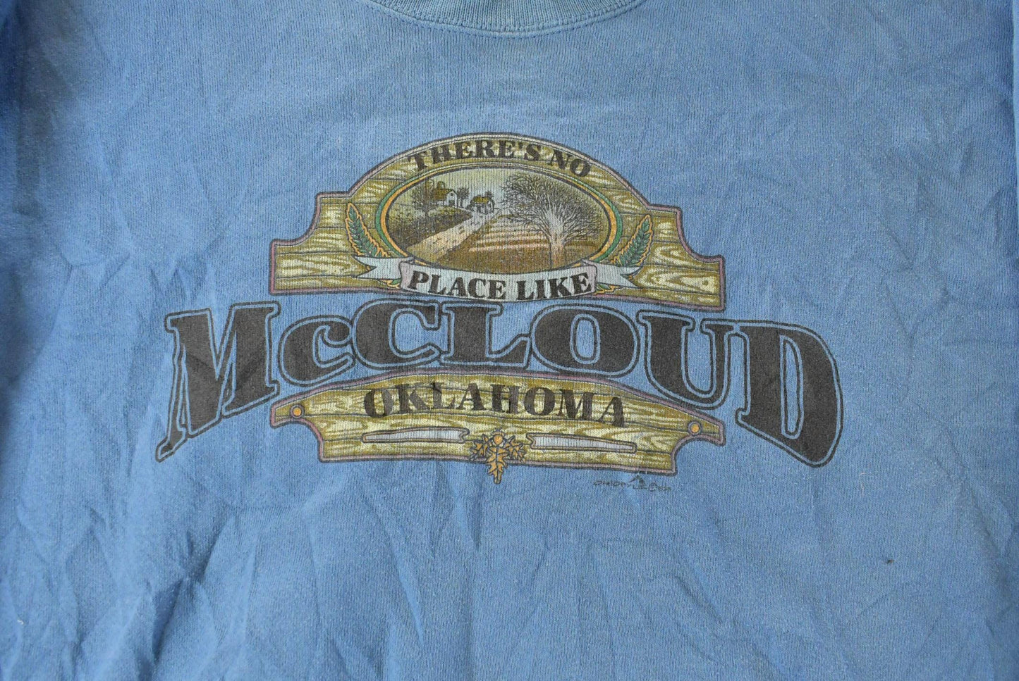 Vintage 1990s McCloud Oklahoma Souvenir Crewneck Sweatshirt Men's Large from propervintagecanada