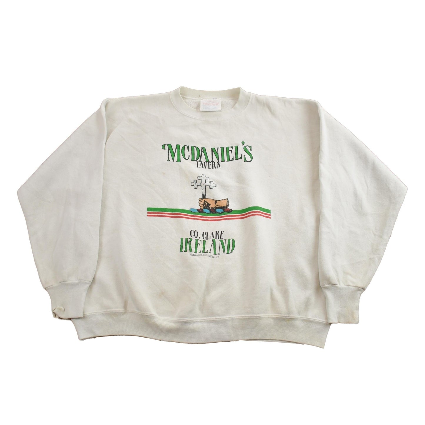 Vintage 1990s McDaniel's Tavern Ireland Souvenir Crewneck Sweatshirt Men's XL from propervintagecanada