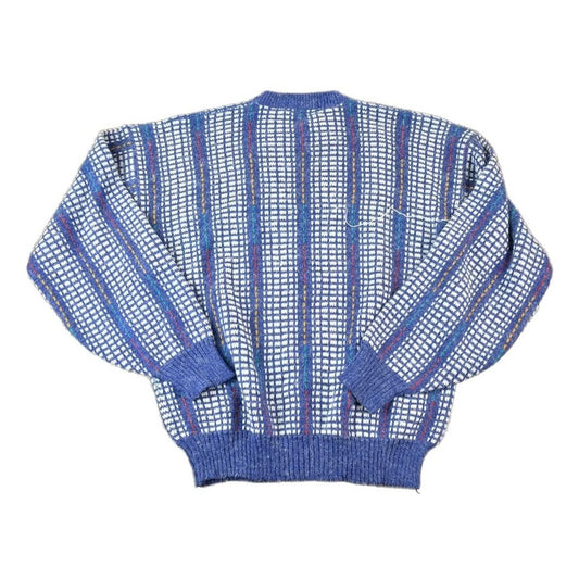 Vintage 1990s McGregor Maximum Knit Abstract Pattern Crewneck Sweater Made In 90s Crewneck Men's 2XL from propervintagecanada