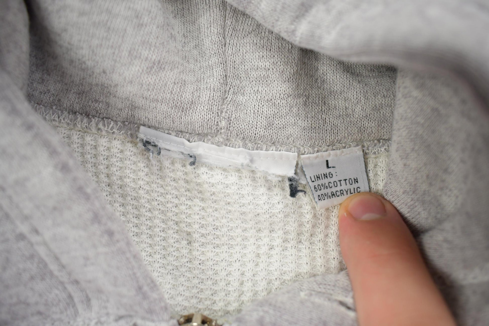 Vintage 1990s McGregor Waffle Lined Zip Up Hoodie Men's Medium from propervintagecanada