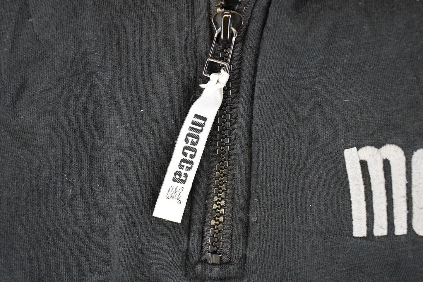 Vintage 1990s Mecca Embroidered Quarter Zip Hip Hop Sweatshirt Mens L from propervintagecanada