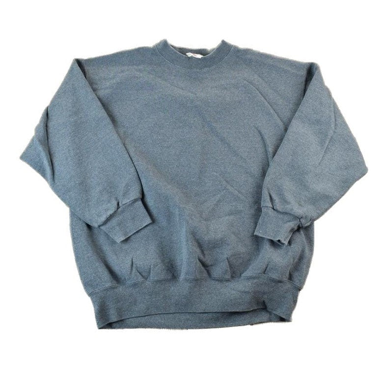 Vintage 1990s Members Mark Blank Dark Gray Crewneck Sweatshirt Men's XL from propervintagecanada