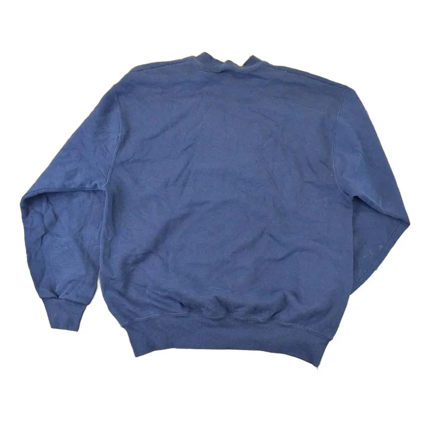Vintage 1990s Members Mark Blank Navy Crewneck Sweatshirt Mens L from propervintagecanada