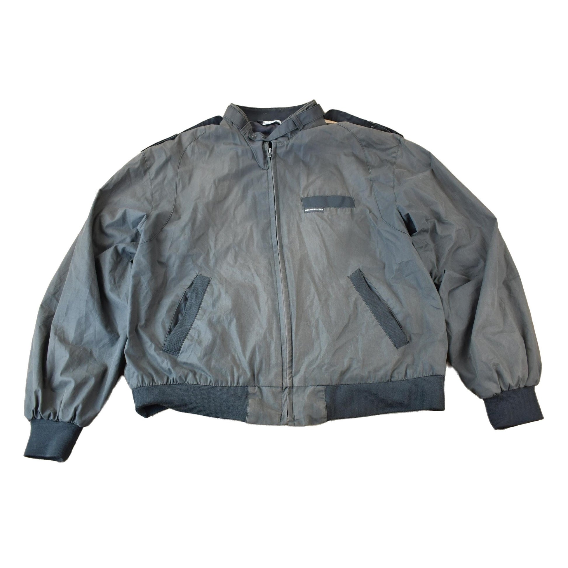 Vintage 1990s Members Only Black Windbreaker Jacket Men's M from propervintagecanada