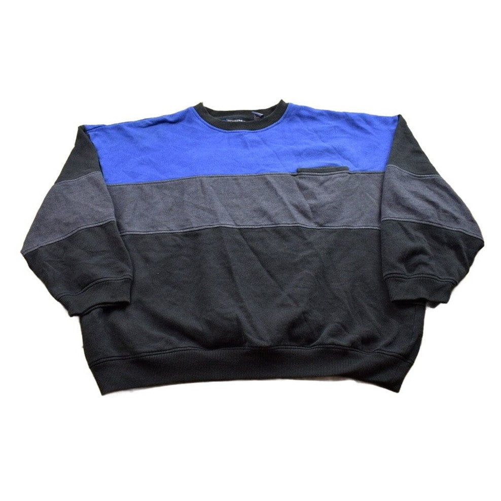 Vintage 1990s Members Only Color Block Crewneck Sweatshirt Men's 2XL from propervintagecanada