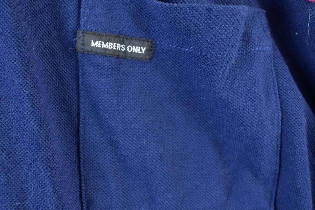 Vintage 1990s Members Only Colour Block Quarter Button Collared Sweatshirt Men's XL from propervintagecanada