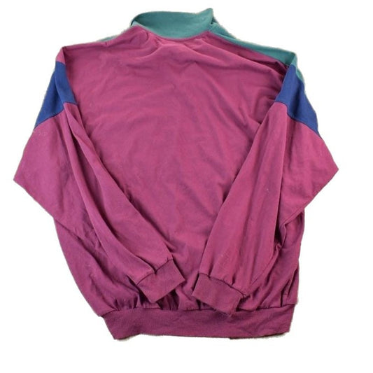 Vintage 1990s Members Only Colour Block Quarter Button Collared Sweatshirt Men's XL from propervintagecanada