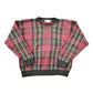 Vintage 1990s Merona Knit Plaid AOP Crewneck Sweater Mens L from propervintagecanada