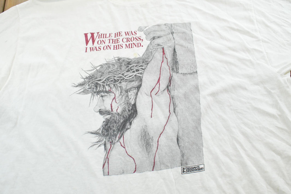 Vintage 1990s Messiahs Messengers Jesus on the Cross T-Shirt Men 3XL Men's 3XL from propervintagecanada