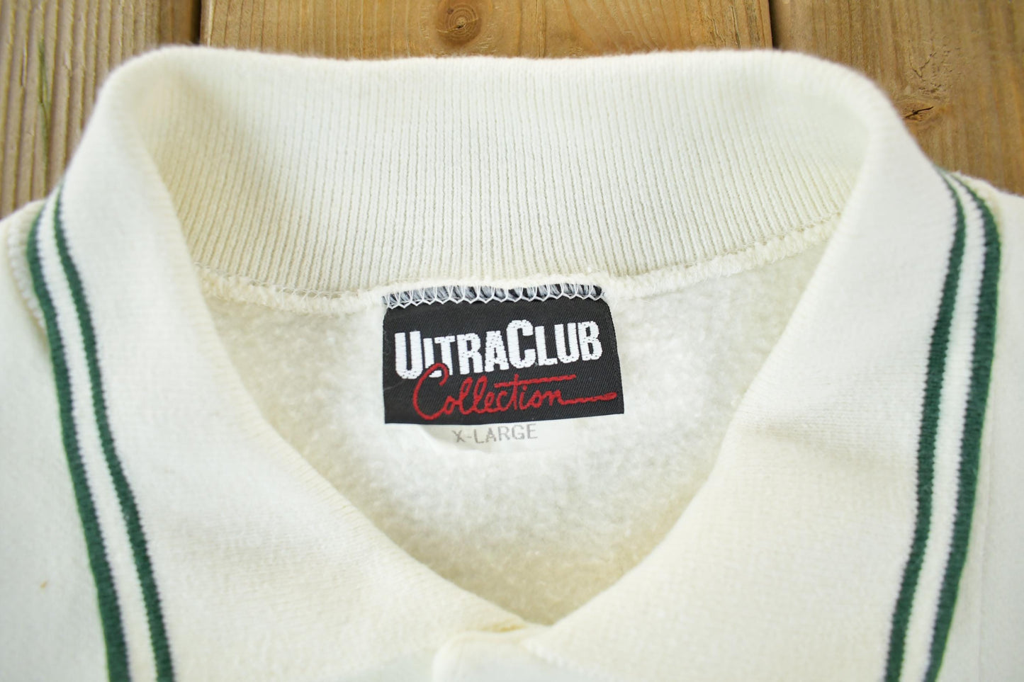 Vintage 1990s Metropolitan National Bank Collared Sweatshirt Men's XL from propervintagecanada