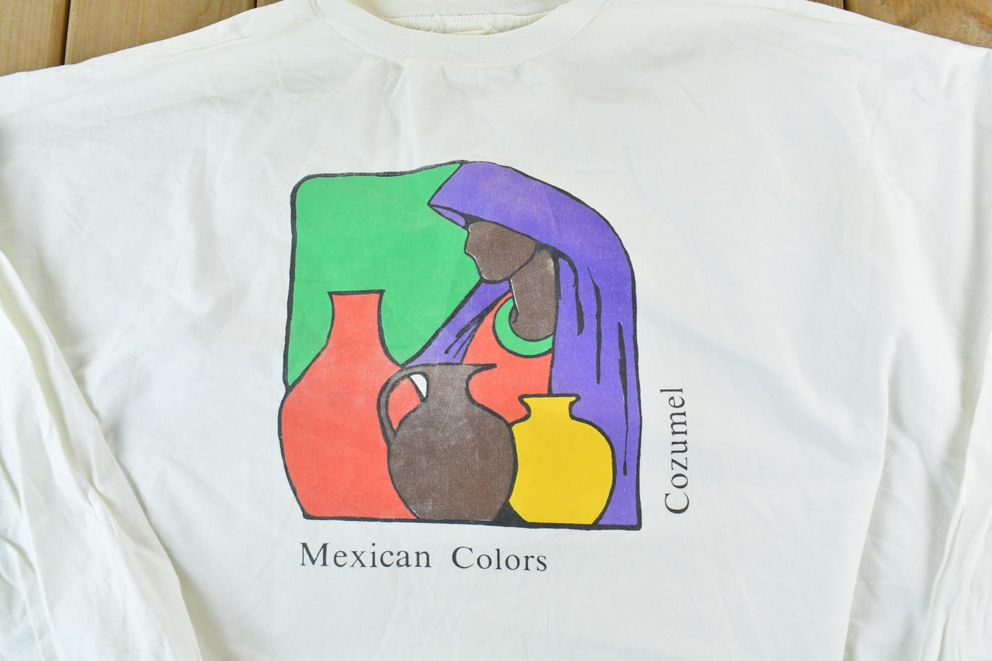 Vintage 1990s Mexican Colours Cozumel Souvenir Crewneck Sweatshirt Men's XL from propervintagecanada