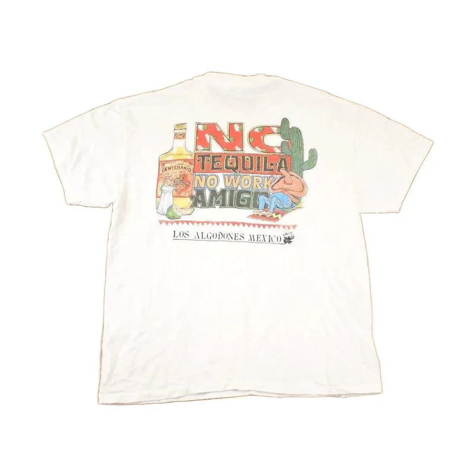 Vintage 1990s Mexico Tequila No Work Souvenir FAB Travel T-Shirt Men's L from propervintagecanada