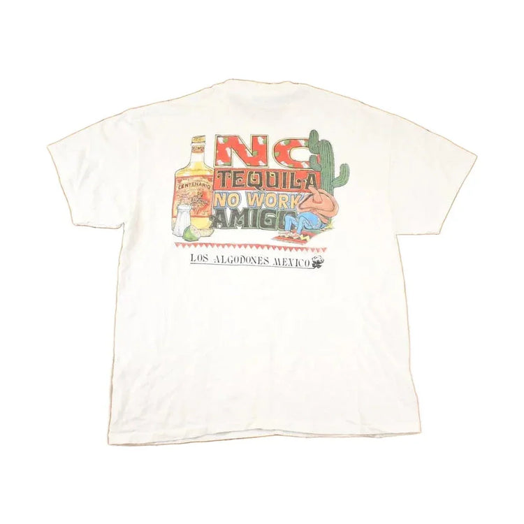 Vintage 1990s Mexico Tequila No Work Souvenir FAB Travel T-Shirt Men's L from propervintagecanada