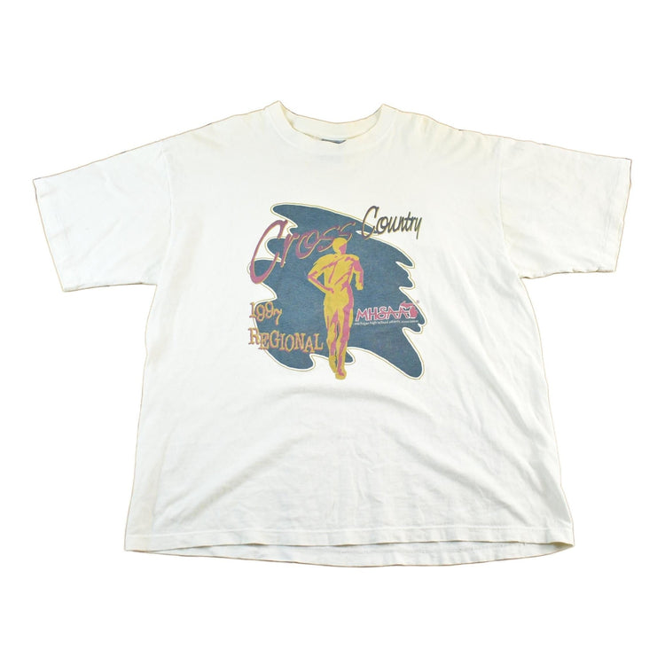 Vintage 1990s MHSAA Cross Country Regionals Running T Shirt Mens XL from propervintagecanada