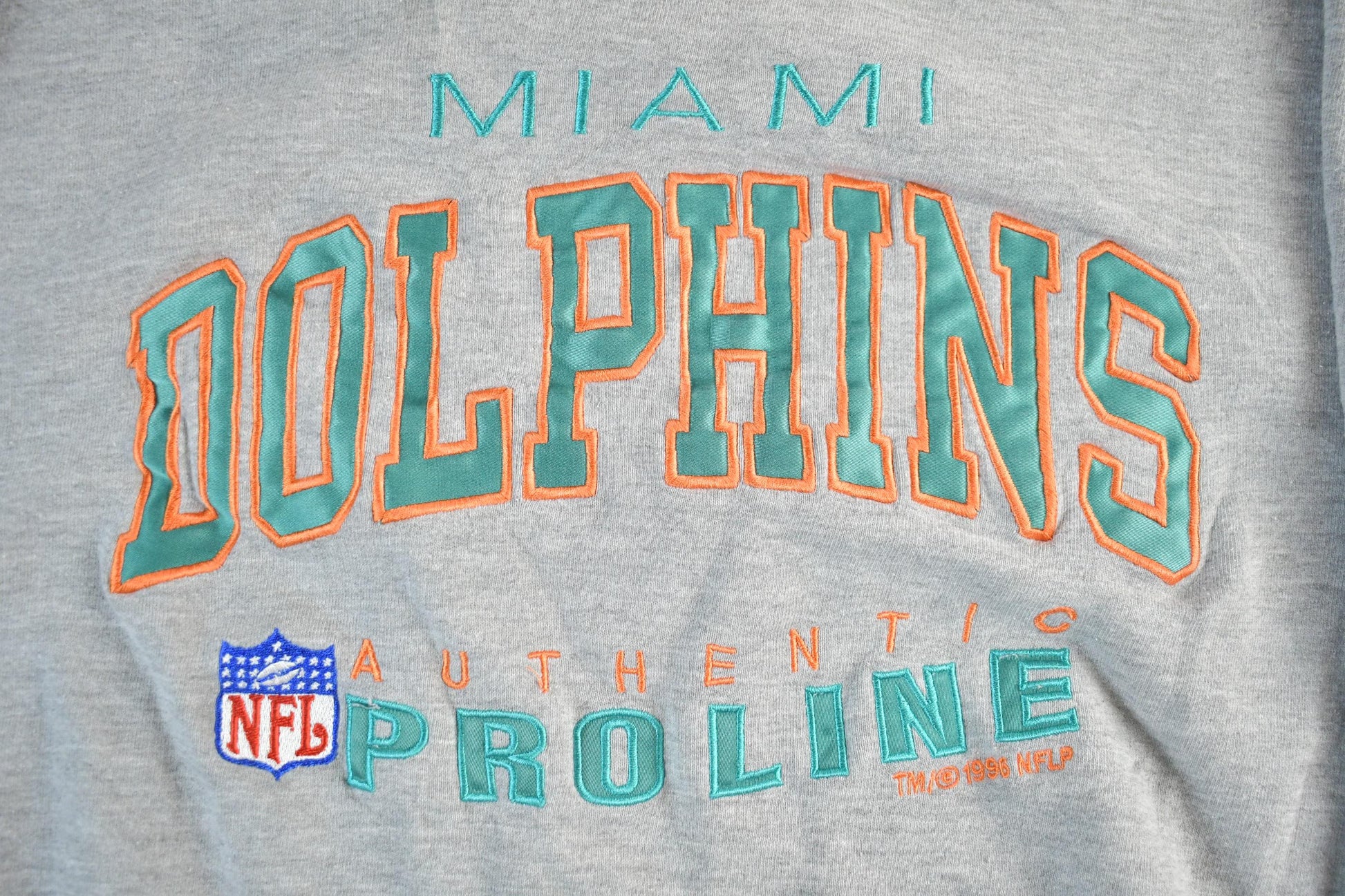 Vintage 1990s Miami Dolphins NFL Crewneck Sweatshirt Men's 2XL from propervintagecanada