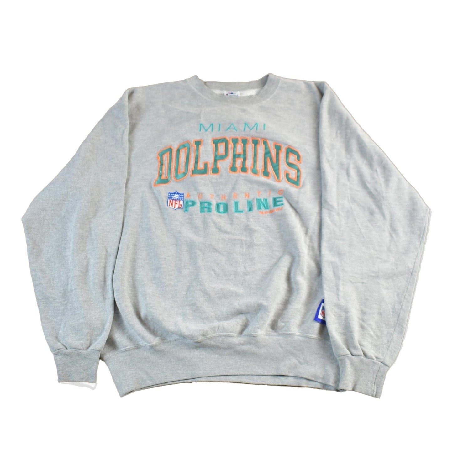 Vintage 1990s Miami Dolphins NFL Crewneck Sweatshirt Men's 2XL from propervintagecanada