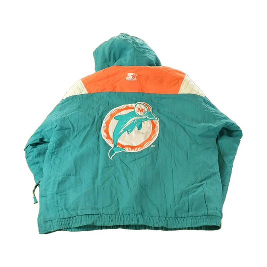 Vintage 1990s Miami Dolphins NFL Pro Line Starter Puffer Jacket Men's XL from propervintagecanada