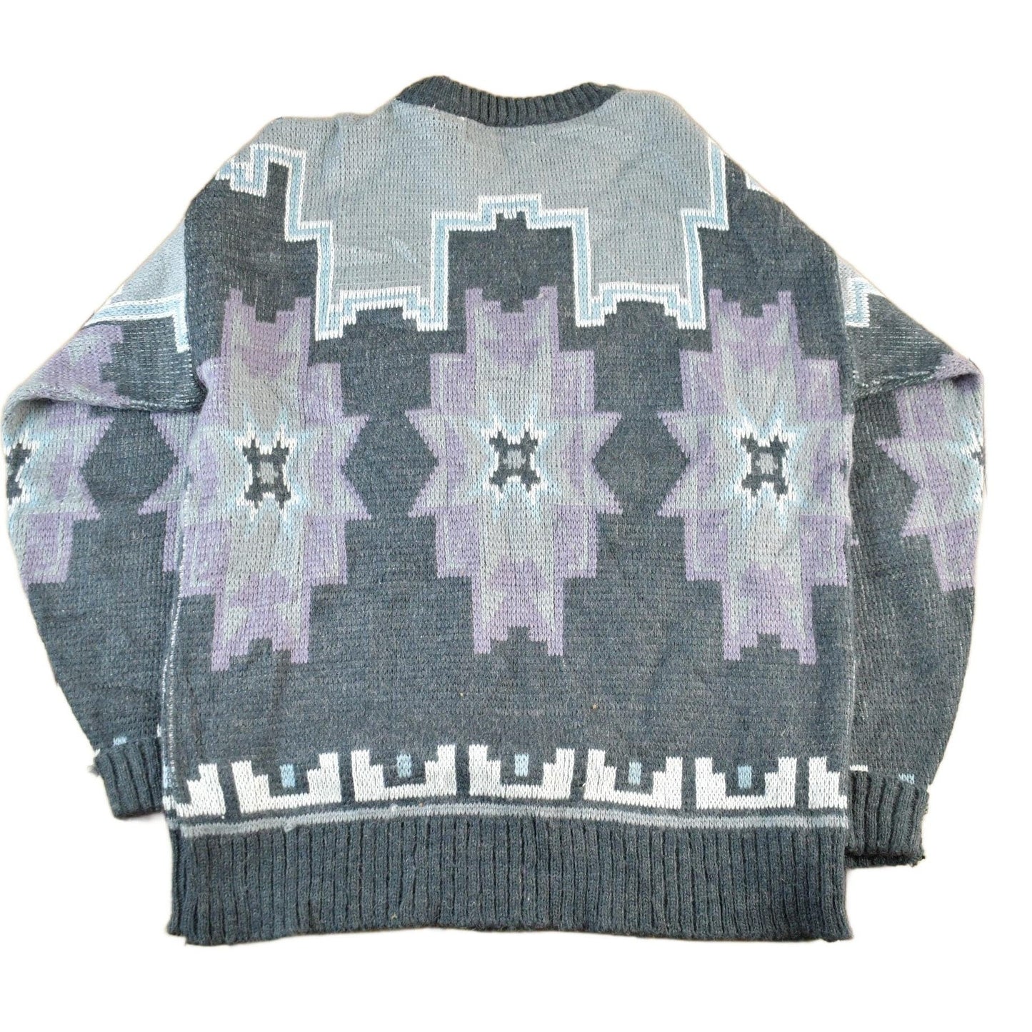 Vintage 1990s Michael Gerald Abstract Knit Sweater Men's Medium from propervintagecanada