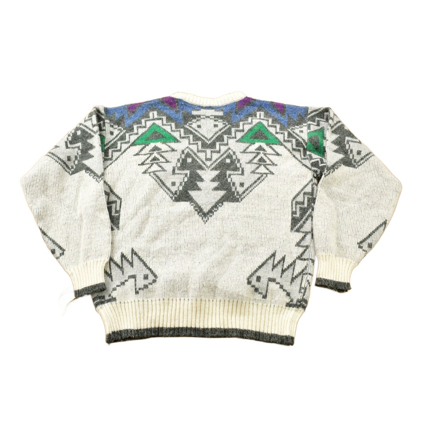 Vintage 1990s Michael Gerald Aztec Theme Knitted Sweater Men's Medium from propervintagecanada