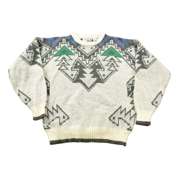 Vintage 1990s Michael Gerald Aztec Theme Knitted Sweater Men's Medium from propervintagecanada