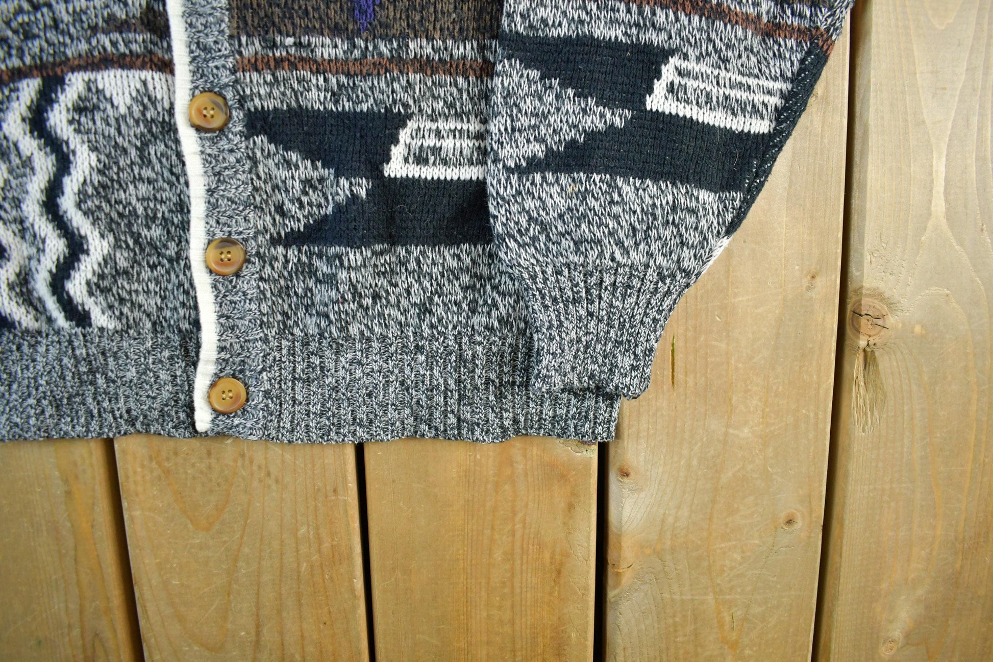 Vintage 1990s Michael Gerald Knit Cardigan Sweater Men's Medium from propervintagecanada