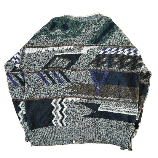 Vintage 1990s Michael Gerald Knit Cardigan Sweater Men's Medium from propervintagecanada