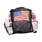 Vintage 1990s Michael Hoban USA American Flag Leather Biker Jacket Men's Medium from propervintagecanada