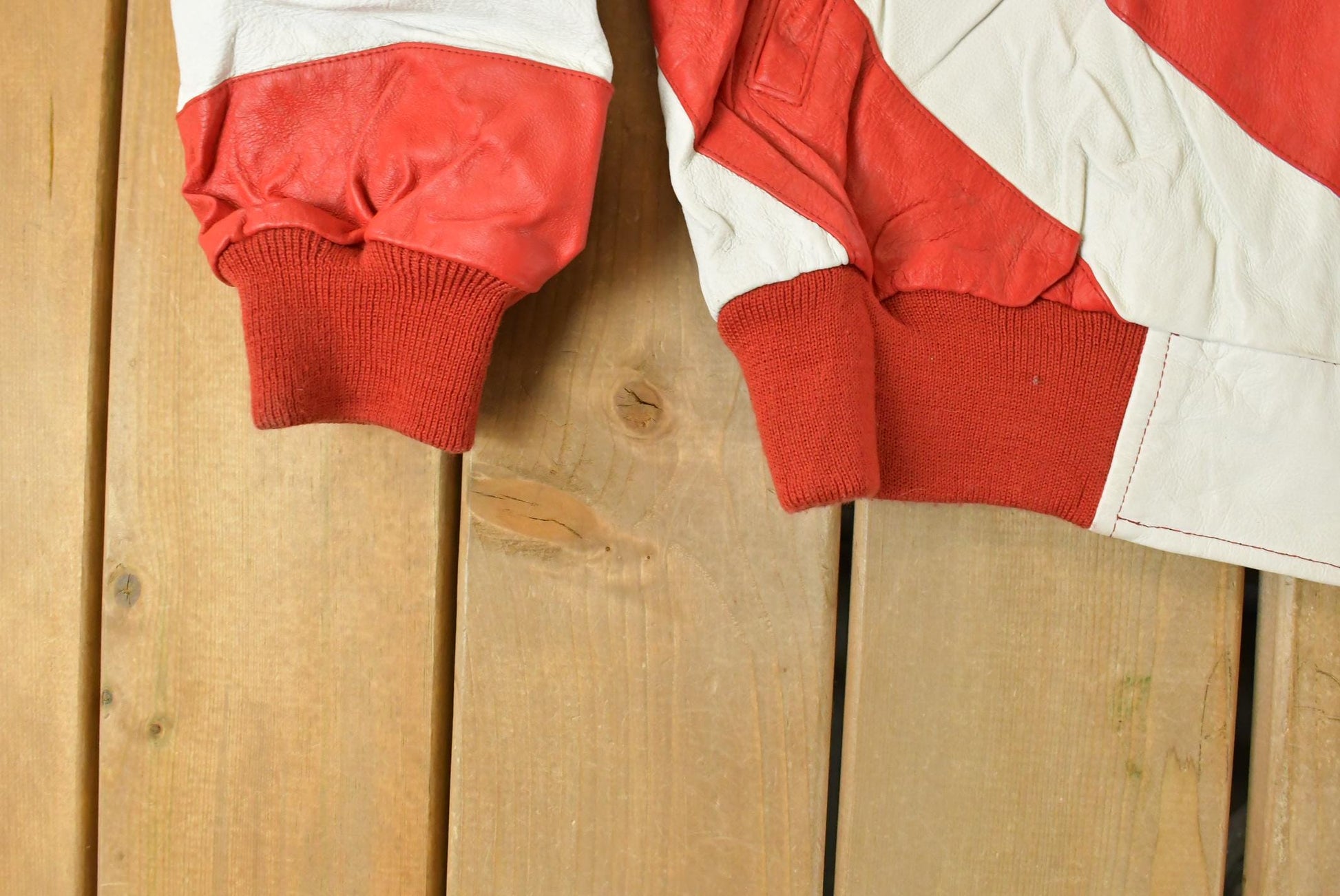 Vintage 1990s Michael Hoban Wheremi American Flag USA Leather Jacket Men's XL / Leather Coat / Streetwear Fashion / Patriotic from propervintagecanada