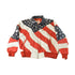 Vintage 1990s Michael Hoban Wheremi American Flag USA Leather Jacket Men&