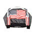Vintage 1990s Michael Hoban Wheremi American Flag USA Leather Varsity Jacket Men&