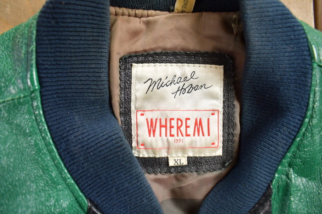 Vintage 1990s Michael Hoban Whermi Africa Themed Leather Jacket from propervintagecanada