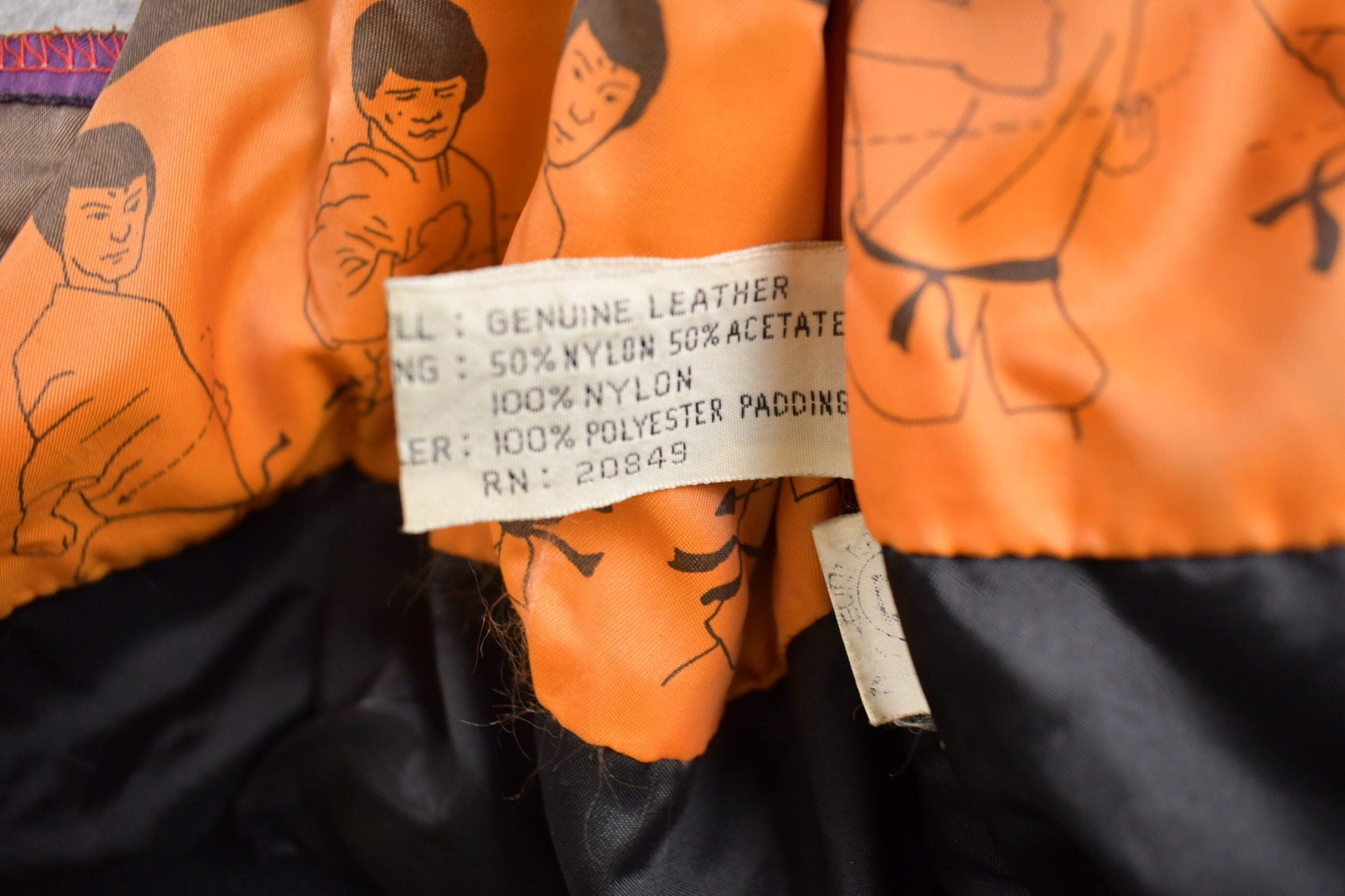 Vintage 1990s Micheal Hoban Martial Arts Patchwork Leather Jacket Men's XL from propervintagecanada