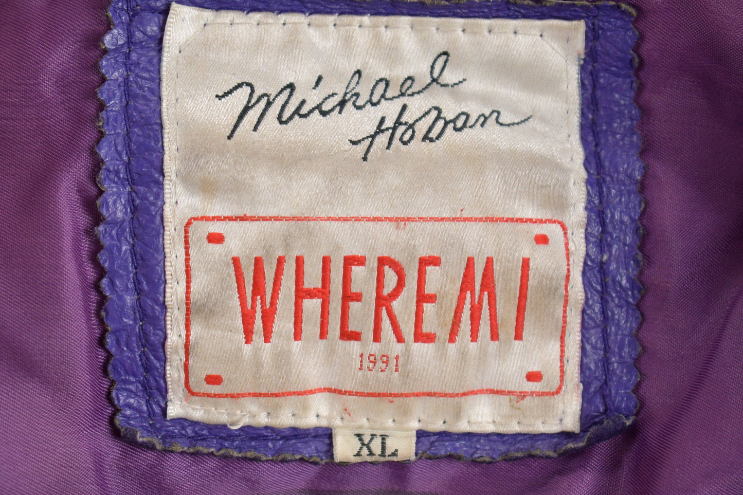 Vintage 1990s Micheal Hoban Martial Arts Patchwork Leather Jacket Men's XL from propervintagecanada
