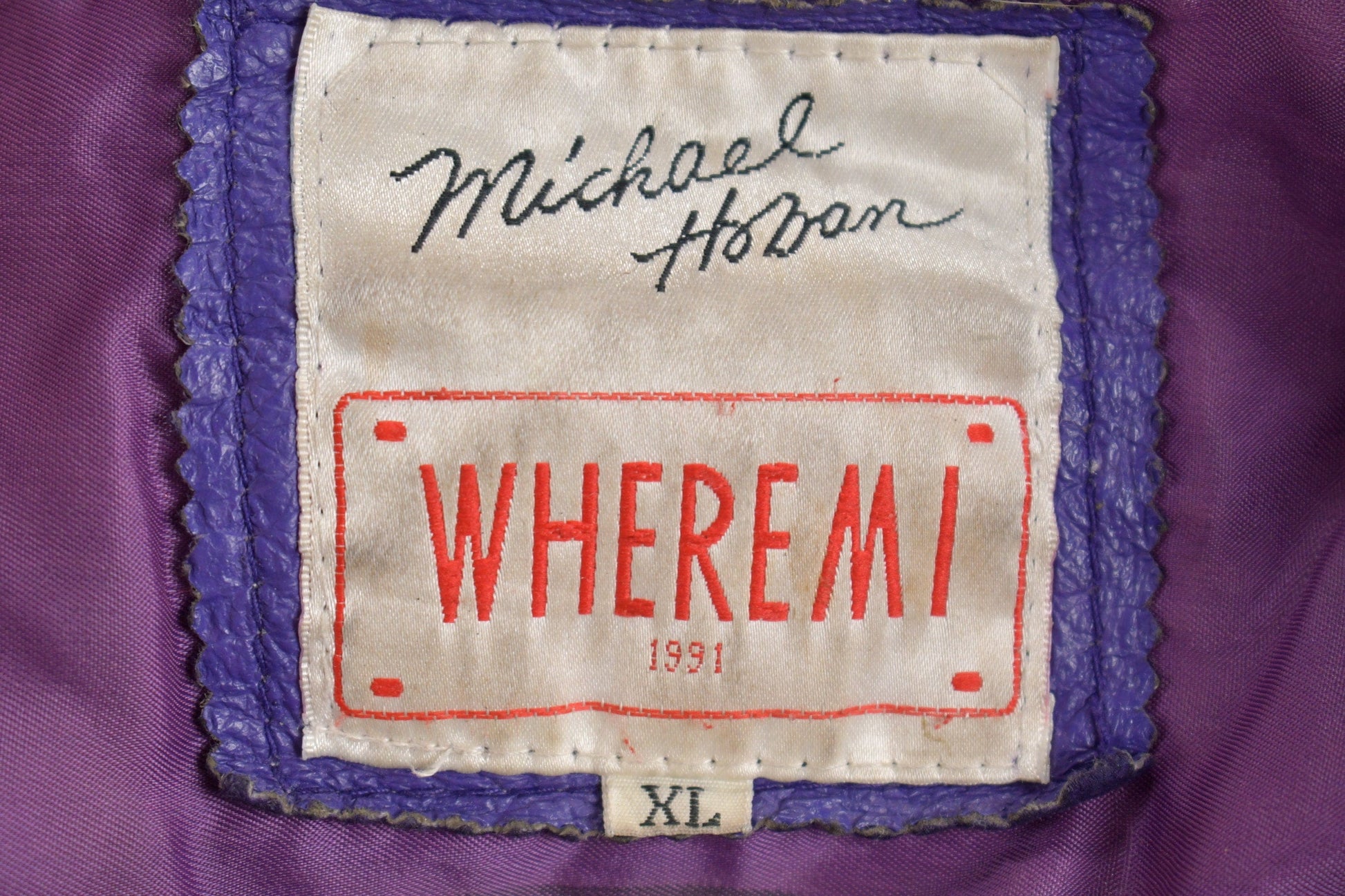 Vintage 1990s Micheal Hoban Martial Arts Patchwork Leather Jacket Men's XL from propervintagecanada