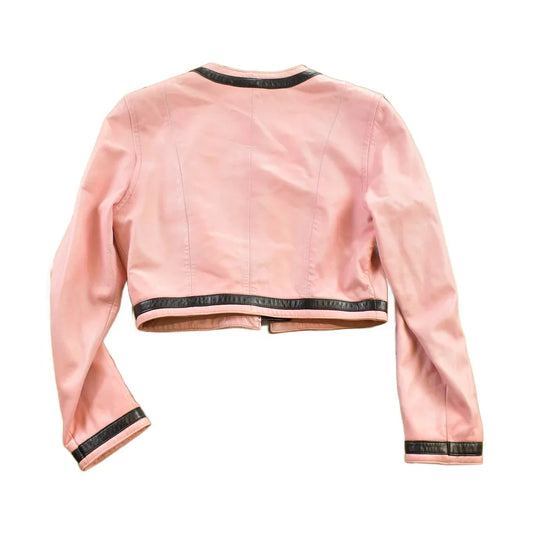Vintage 1990s Micheal Hoban North Beach Cropped Leather Jacket from propervintagecanada