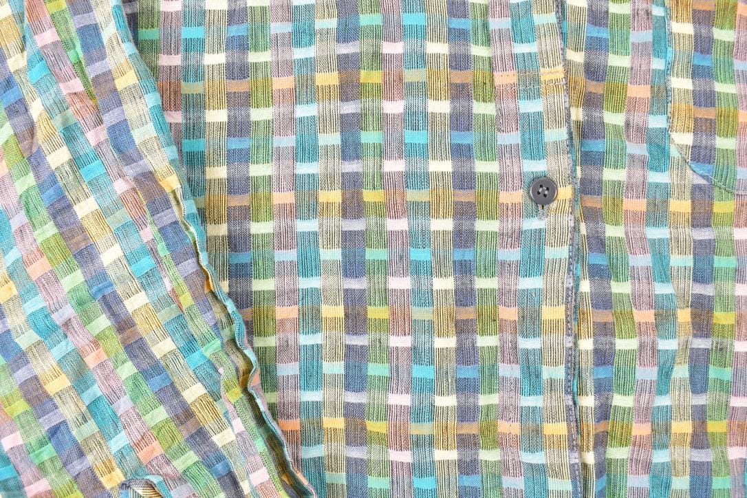 Vintage 1990s Michel Abstract Button Up Shirt Men's L from propervintagecanada